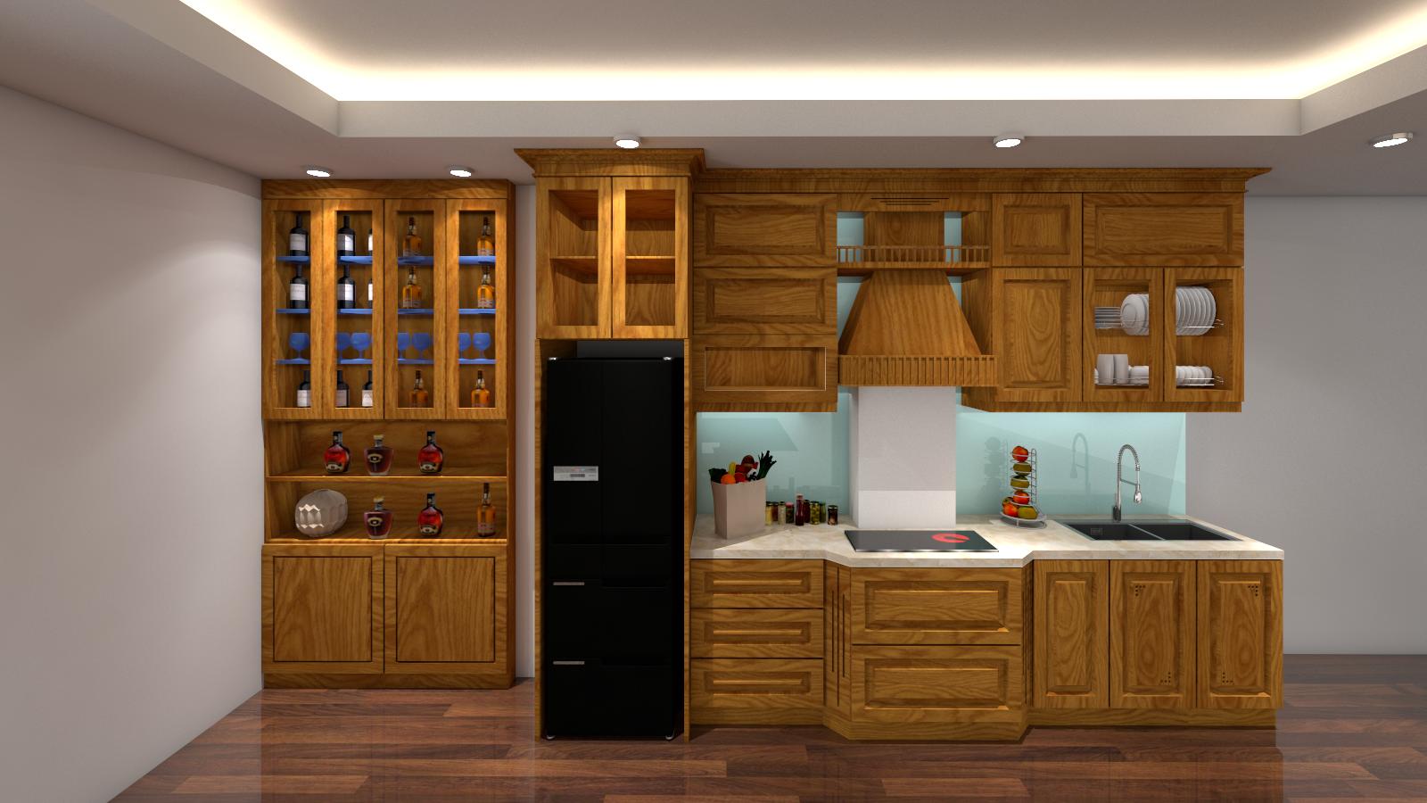 Tủ bếp gỗ sồi có tốt không? Nên lựa chọn loại tủ bếp gỗ sồi nào tốt?