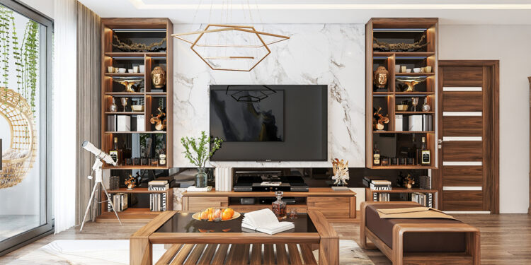 THI CÔNG NỘI THẤT PHÒNG KHÁCH SANG TRỌNG