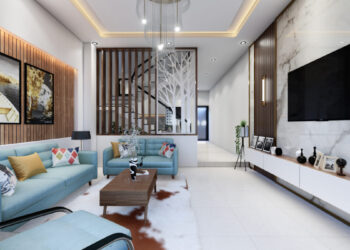 Thiết kế nội thất phòng khách đẹp cho nhà ống theo từng diện tích
