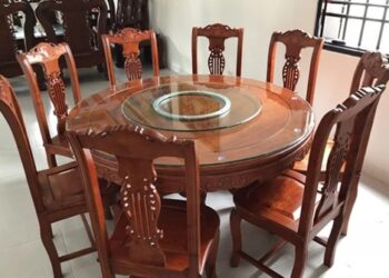 Cách chọn và bảo quản bộ bàn ăn gỗ hương bền đẹp