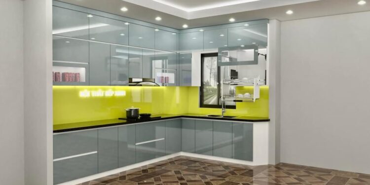 Thi công tủ bếp acrylic An Cường trọn gói