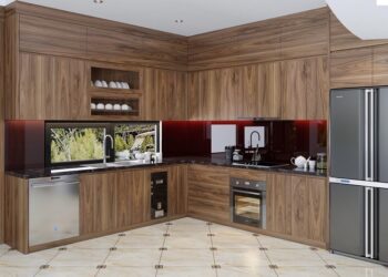 Thi công tủ bếp Laminate An Cường trọn gói